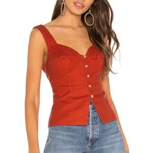 The Colette Top in Cherry Red L'Academie